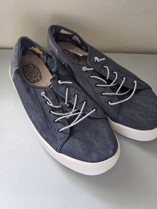 Hey Dude Cody Craft Linen sneakers in Navy